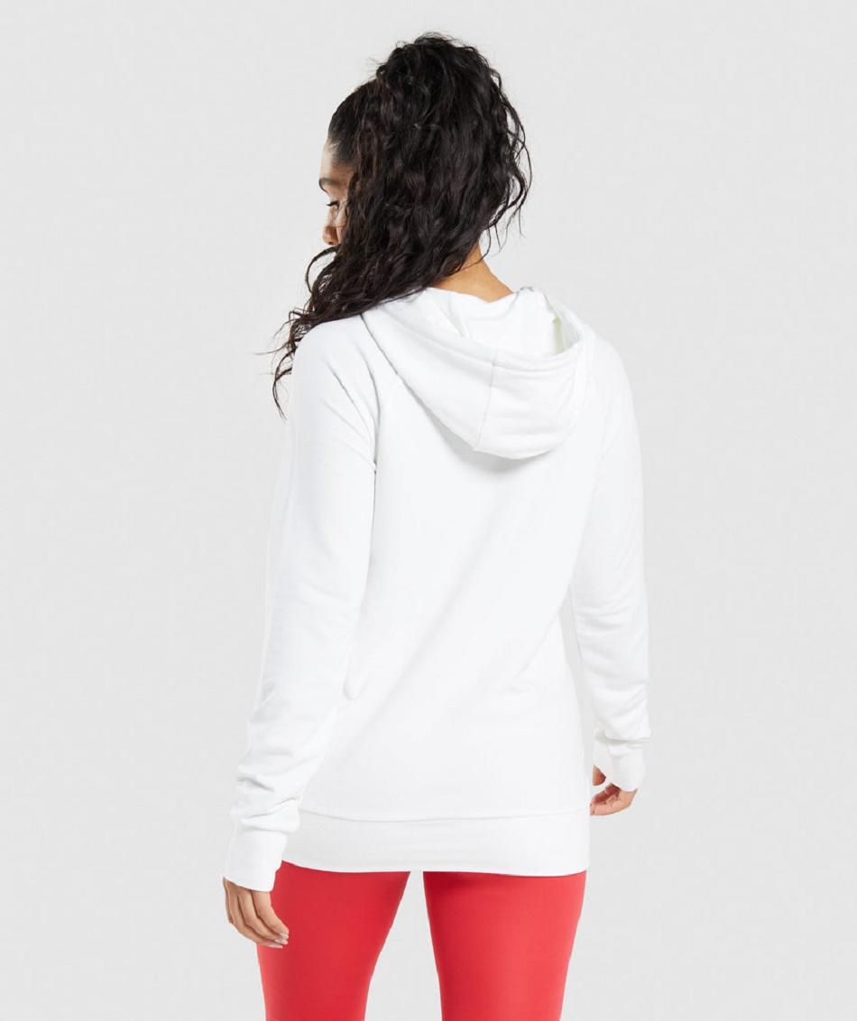 Sudadera Con Capucha Gymshark Entrenamiento Mujer Blancas | CO 2005XYU